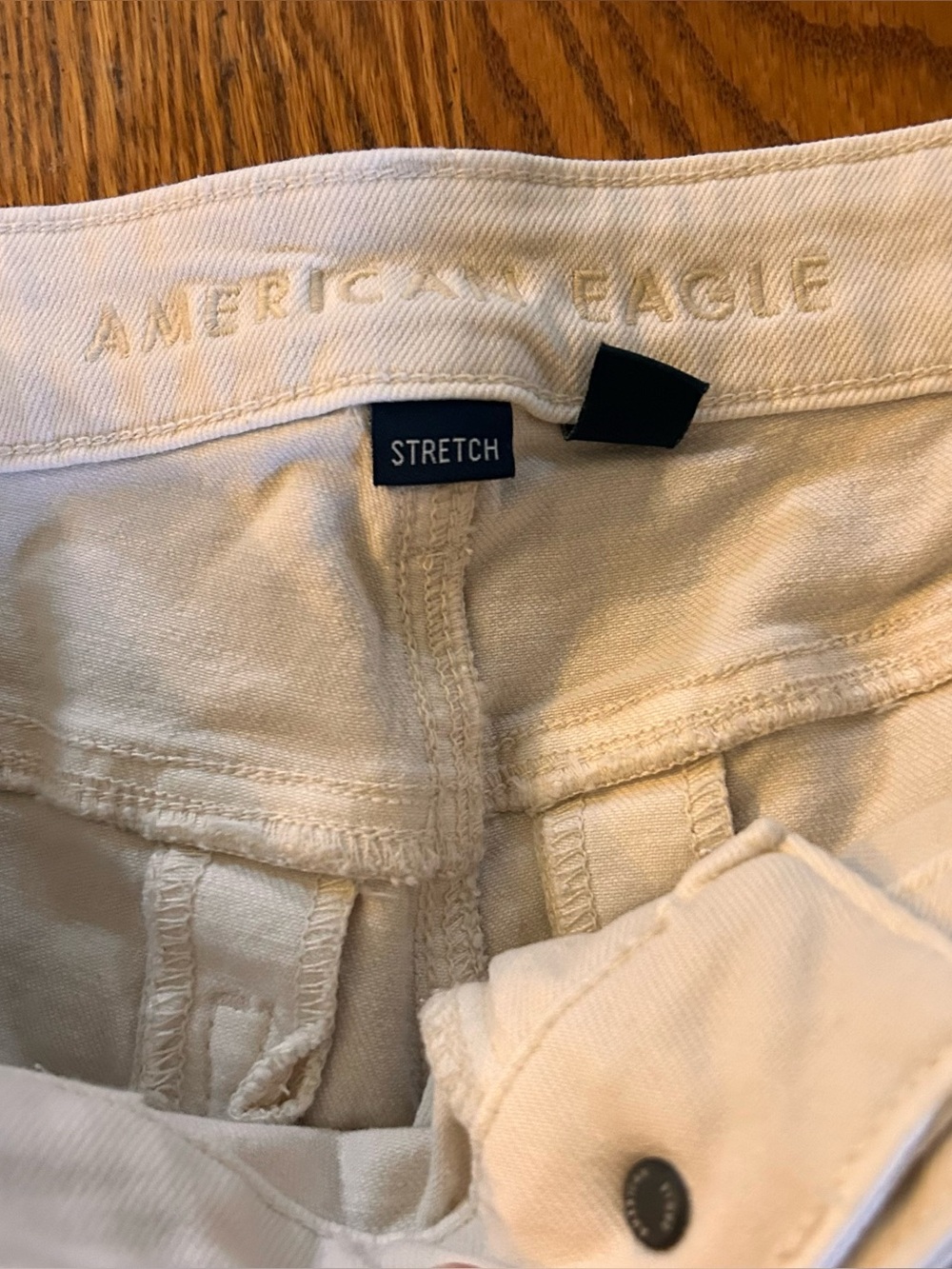 AE Stretch Barrel Jean, ecru denim, size 4 - Picture 8 of 8